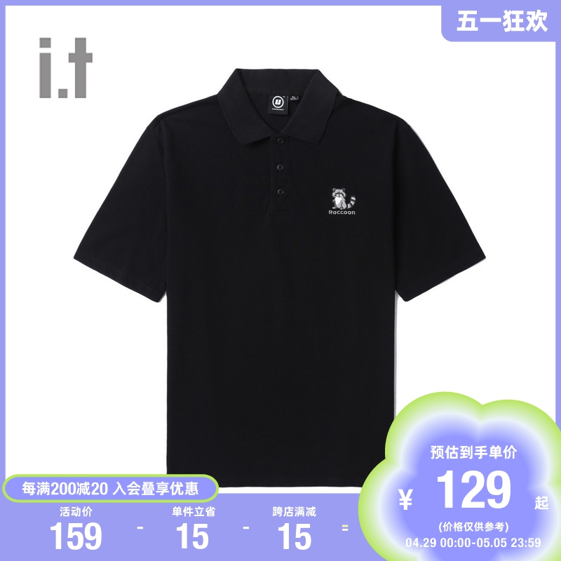 it UNDERGARDEN短袖polo衫男装时尚春夏新品潮休闲刺绣上衣