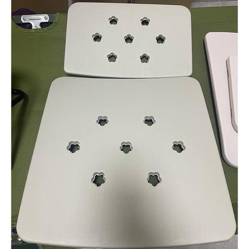 包邮耐用部队吹塑灰白色五角星梅花靠背椅座板靠背营房凳面送螺丝
