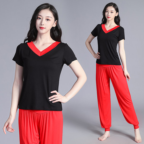 记谣广场舞跳舞衣服套装中老年