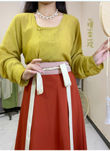 檀栾院夏季唐制汉服女夏唐圆领齐腰八破裙日常通勤