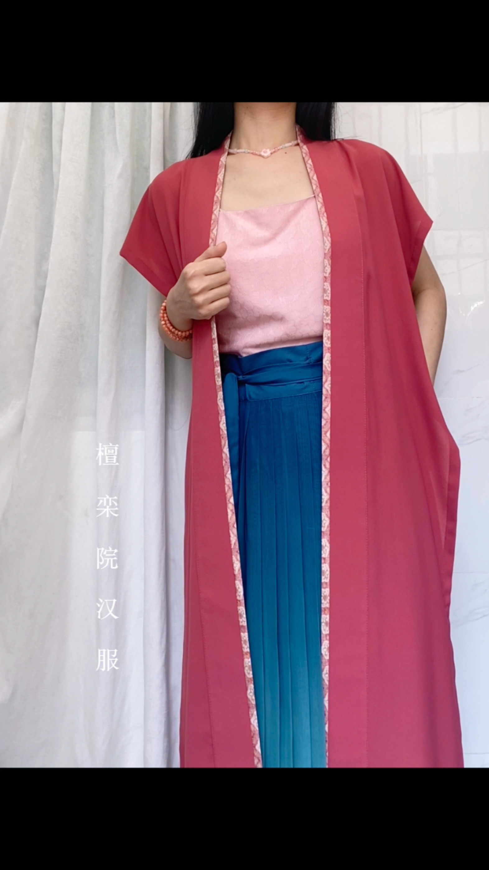 檀栾院宋制一条人夏季消暑宋背心
