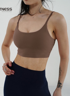 kk fitness运动内衣女美背吊带瑜伽背心防震外穿bra健身套装夏季