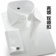 扣商务衬衫 袖 修身 新郎结婚正装 高级感衬衣 大尖领男士 免烫大码 法式