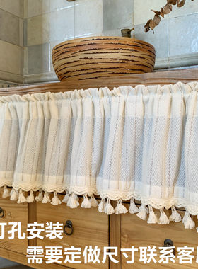 中古风日式羊毛短帘柜帘