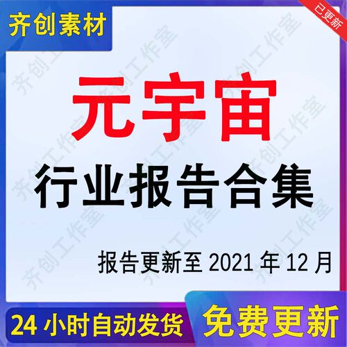 元宇宙行业Metaverse元宇宙产业链企业市场前景用户分析报告合集