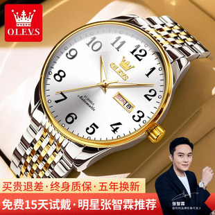 官方旗舰店正品 机械表全自动送爸爸防水男表十大 中老年人手表男士