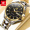 2906 gold black faced men's warranty for 10 years+free leather strap+Pixiu bracelet