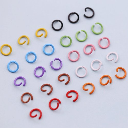 金属烤漆彩色开口圈小单圈连接环开口连接圈C圈手工diy饰品配件 - 封面