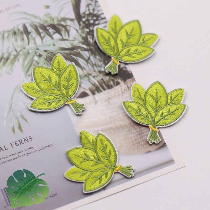 柚子叶去晦气刺绣背胶布贴手账手机壳包包装饰羽绒服修补补丁贴,居家布艺,布贴,淘宝优惠券,粉丝福利购,淘宝优惠卷