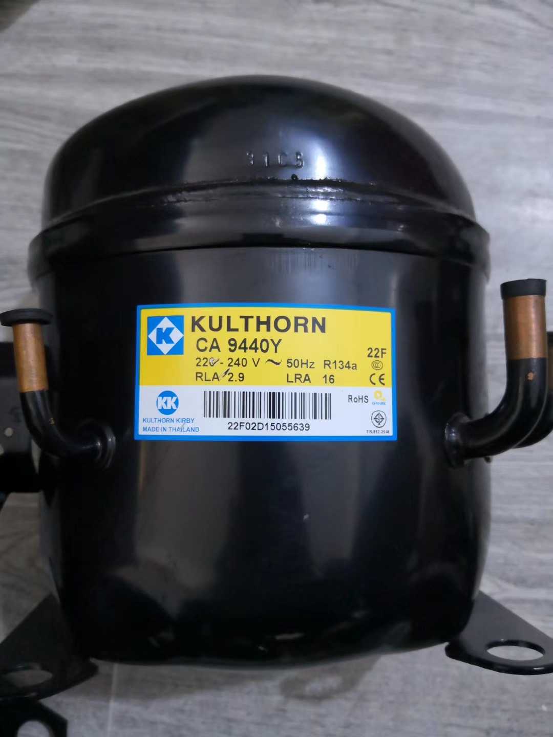 CA9440Y适用于泰国KULTHORNR 134A冰箱冷柜压缩机 1/2HP