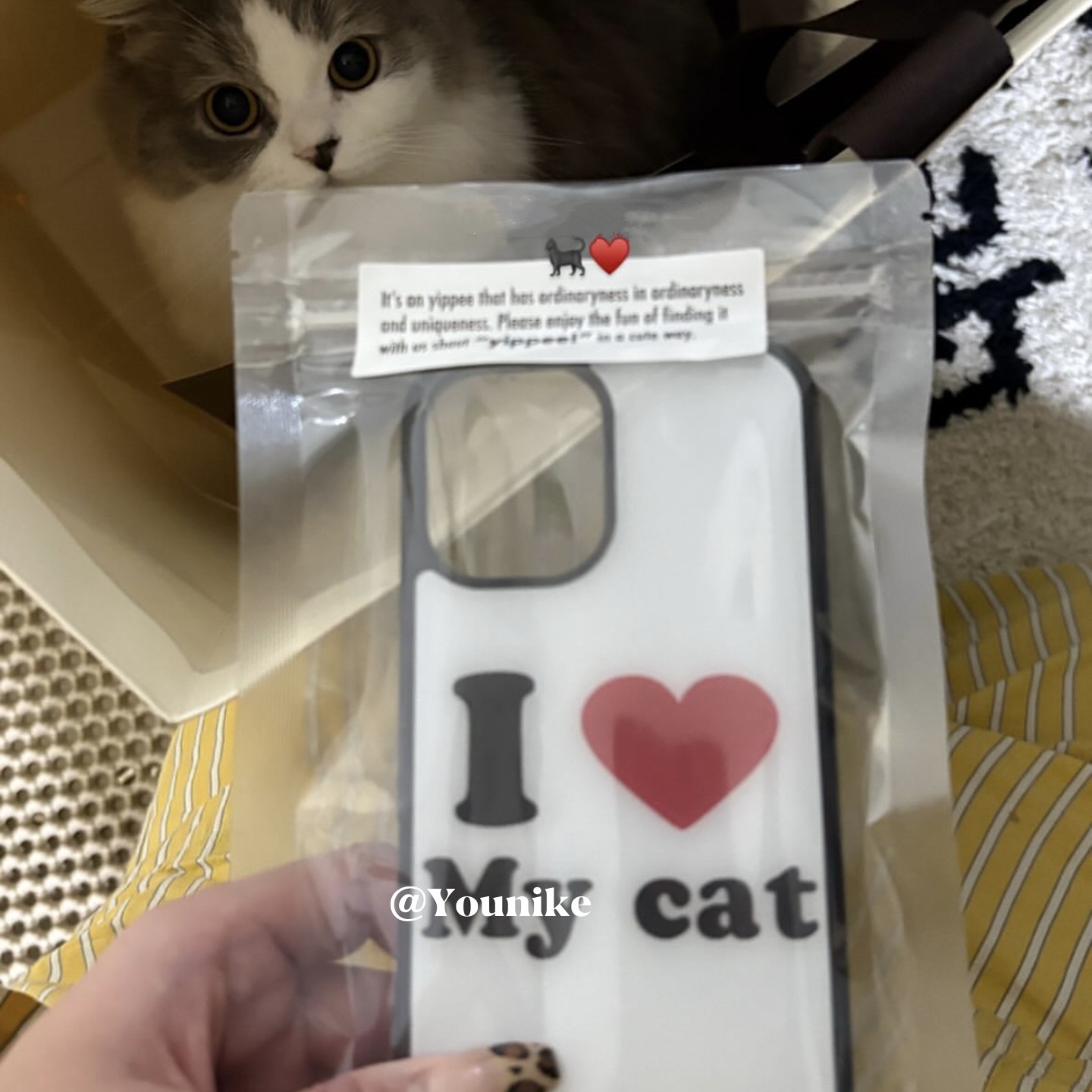 时髦ins博主同款我爱猫咪手机壳