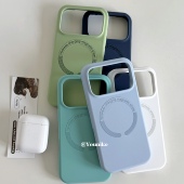 韩系ins纯色简约液态硅胶磁吸适用iphone17air 14外壳 17promax保护壳苹果16手机壳16promax保护套15防摔13