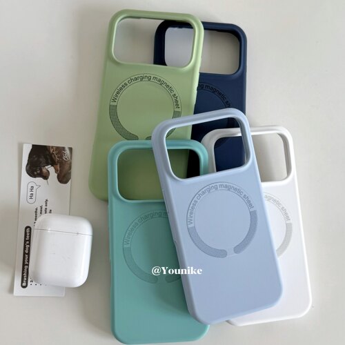 韩系ins纯色简约液态硅胶手机壳