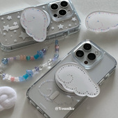 12手机壳保护套防摔 韩系ins风古早味彩色天使翅膀复古甜美可爱磁吸支架适用iphone16pro 15promax苹果13