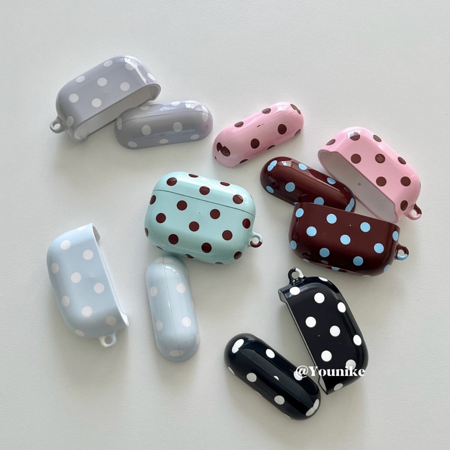 韩国进口ins风古早复古波点元素小众个性少女心菲林适用airpods4保护套airpodspro2苹果耳机套airpods3/2防摔