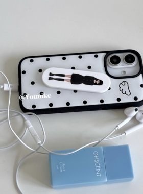 日漫女高少女美学古早波点支架适用iphone17air/17promax保护壳苹果16手机壳16promax保护套15防摔13/14外壳