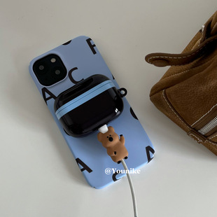 韩国进口小众ins风复古撞色极简菲林适用于airpods1 3保护壳 2苹果无线蓝牙耳机保护套airpods pro2