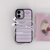 夏日配色韩系ins甜美粉蓝条纹适用iphone17Pro 14壳air 17promax保护壳苹果16手机壳16promax保护套15防摔13