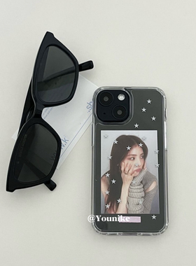 韩版高透创意可以放小卡片星星适用iphone17air/17promax保护壳苹果16手机壳16promax保护套15防摔13/14外壳