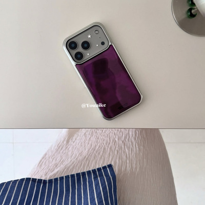 复古腔调葡萄紫高级感纯色手机壳