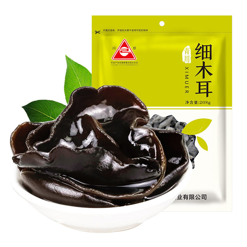 川珍细木耳208g 青川黑木耳椴木耳煲汤凉拌炒菜特产南北干货高性价比高么？