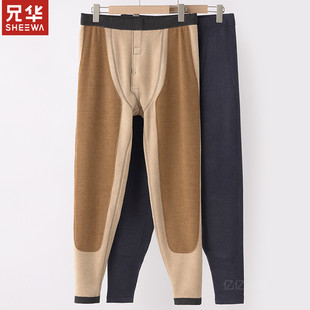 棉裤 兄华新款 驼绒护膝护腰高腰发热绒裤 加绒加厚蚕丝保暖裤 冬 男士