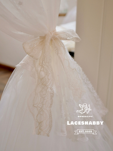 新款法国列维斯蕾丝米色绣花手工DIY娃衣手作花边leavers lace