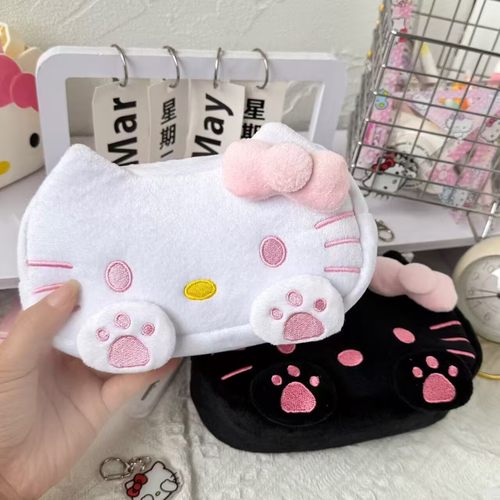 毛绒笔袋卡通可爱收纳大容量