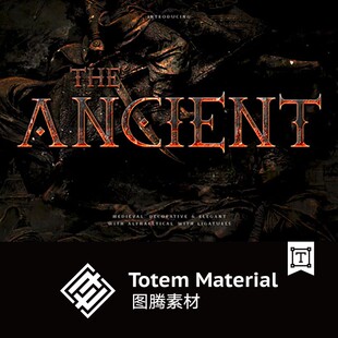 英文字体锐利FONT字体包 CG游戏场景特效字体中世纪复古衬线哥特式