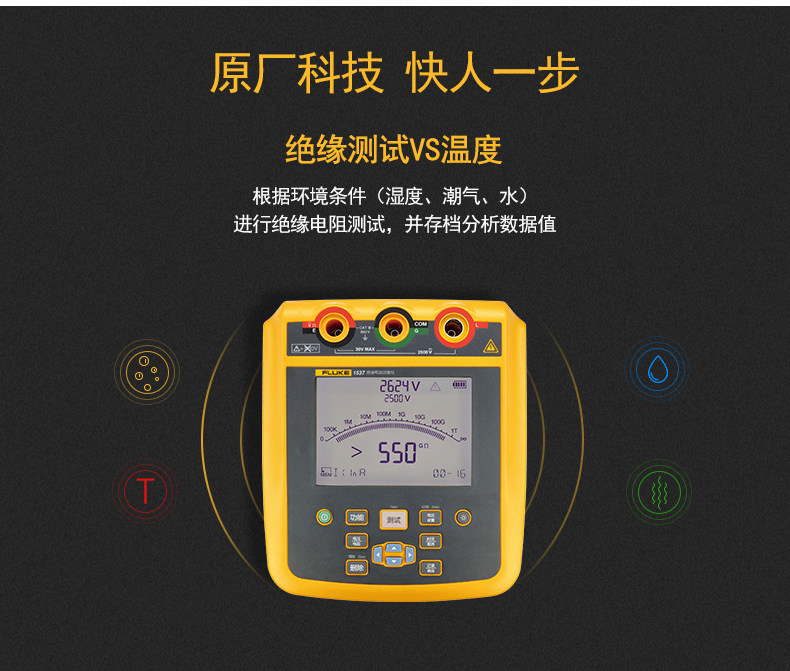 福禄克Fluke 1535/1537 2500V绝缘电阻测试仪 数字兆欧表电子摇表图片