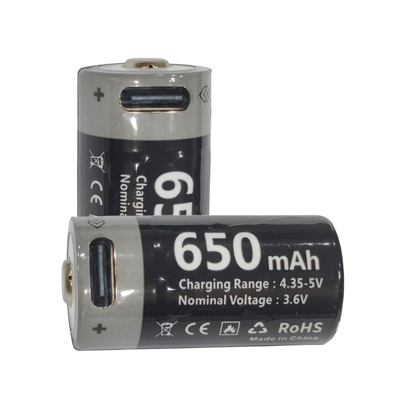 Type-C锂电池3.6V CR123A适用手电筒菲尼克斯奈特科尔纳丽德16340