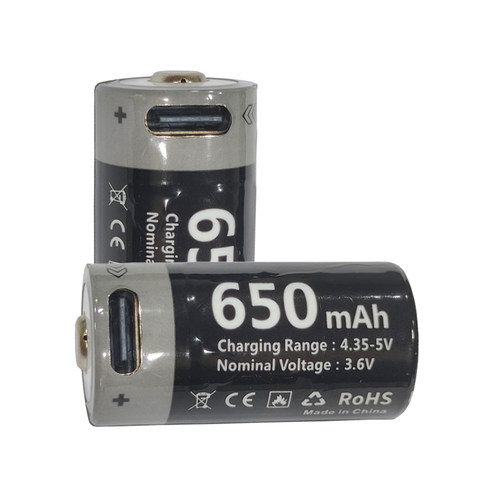 Type-C锂电池3.6V CR123A适用手电筒菲尼克斯奈特科尔纳丽德16340
