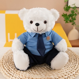 新款检察官小熊普法宣传文创礼品毛绒玩具公仔团建团购活动纪念品