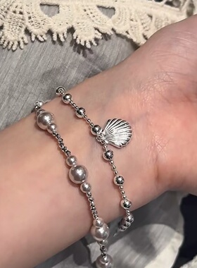 异彩曼塔玫瑰渐变珍珠手串