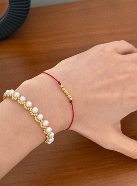 法式温柔风手工编织手链