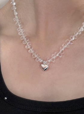 异彩夏日清透闪亮水滴锁骨链