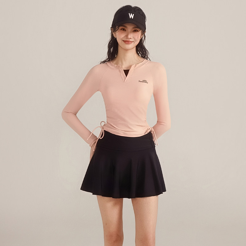 少女梦2026新款分体运动游泳衣女士简约保守显瘦速干高弹力大码