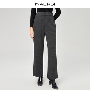 通勤百搭休闲长裤 娜尔思直筒裤 新款 气质2025年冬季 休闲宽松时尚