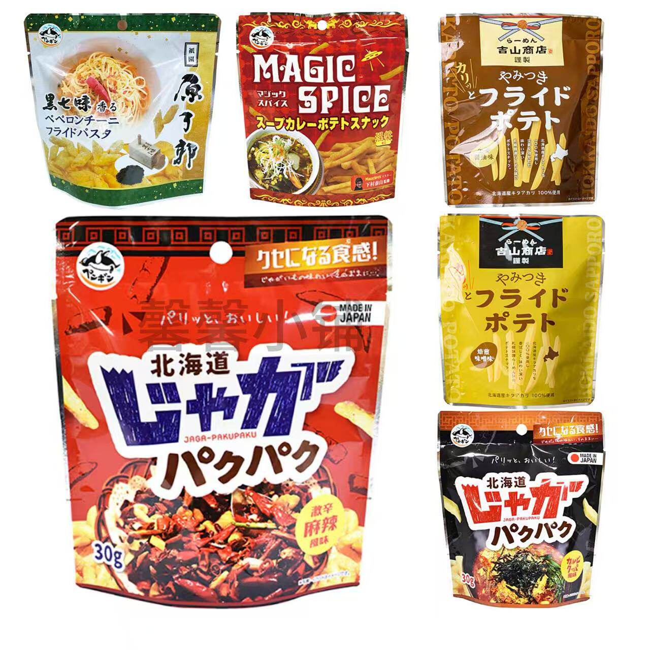 日本直邮Penguin/企鹅香脆薯条辣牛肉汤风味烧烤味增酱油休闲零食