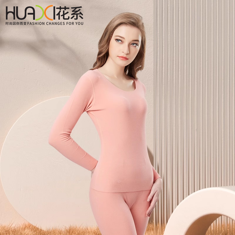 花系长袖女士简约保暖内衣