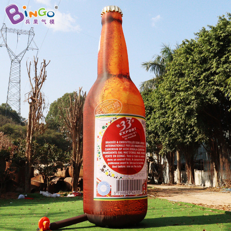 卡通啤酒瓶充气仿真气模制作啤酒节酒吧商场美陈广告促销装饰模型