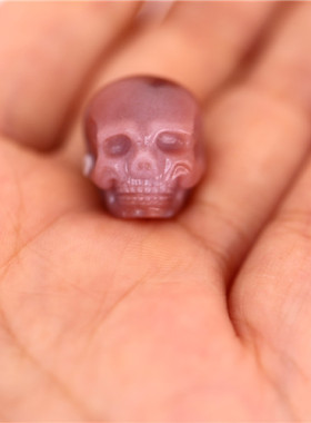 尸陀林骷髅头战国红玛瑙挂件吊坠