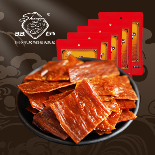 双鱼猪肉脯400g*5袋散装自然片
