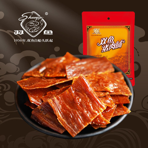 双鱼特级猪肉脯200g*1袋自然片