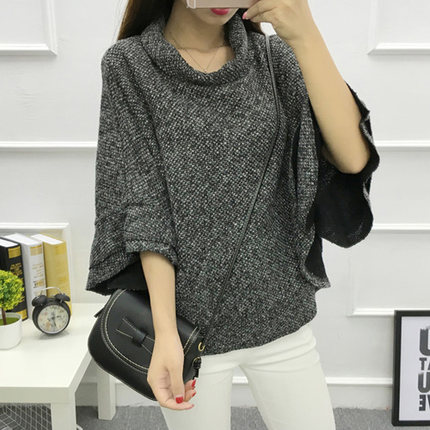 2017春装新款春秋季韩版女装宽松披肩针织衫套头毛衣斗篷外套女潮