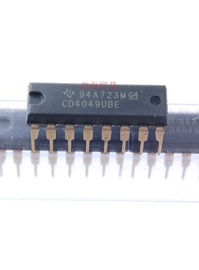 全新 CD4049UBE 型号：CD4049 封装：DIP16 六路反向缓冲器芯片