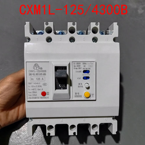 上海人民电器开关厂集团有限公司CXM1L-125/4300B漏电断路器100A
