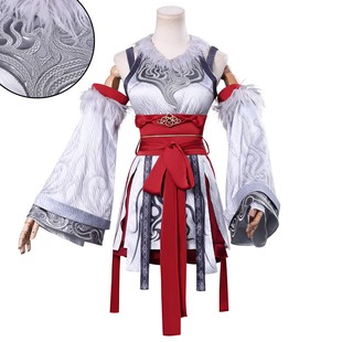 高还原凡人修仙传银月cos服七星月体银月白狐装头饰尾巴cosplay动