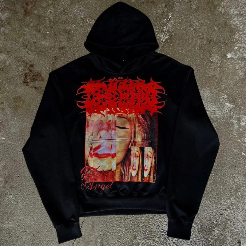 Fashionable retro pattern oversized sportswear