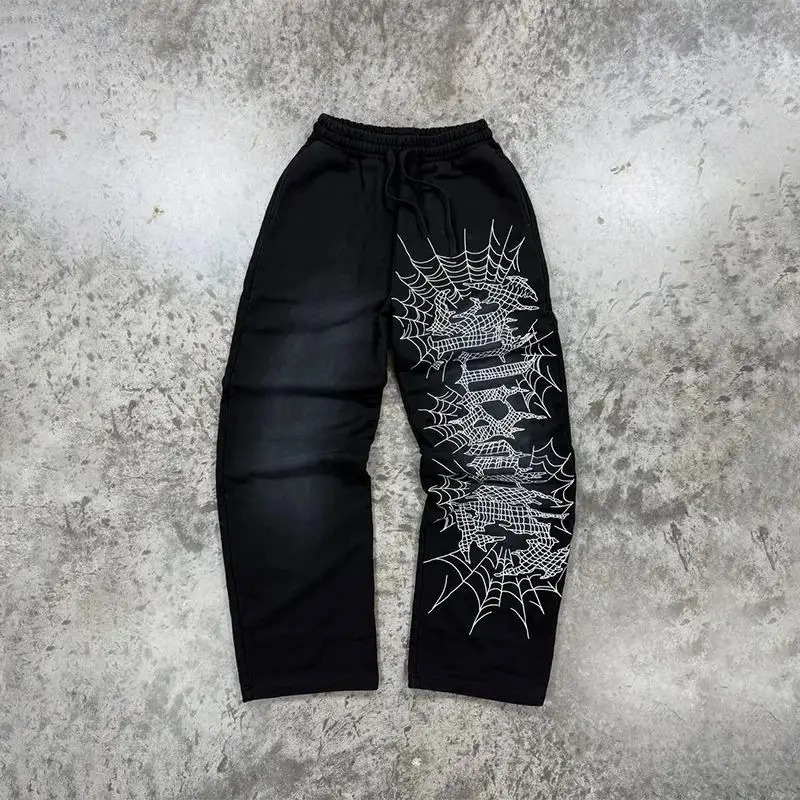 Retro printed loose pants, sport pants